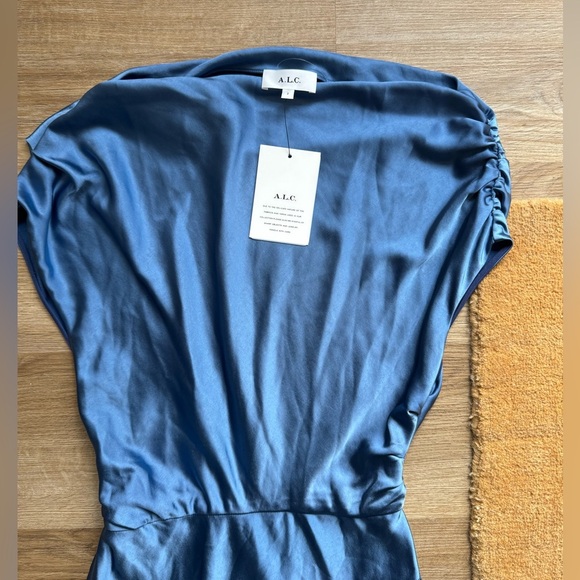 NWT A.L.C. Jasmine Midi Satin Dress - Picture 9 of 14